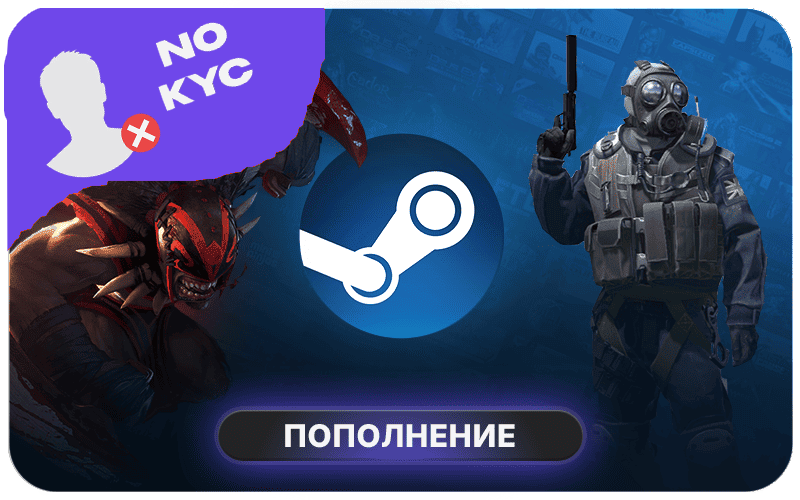 Steam Wallet top-up with virtual crypto card