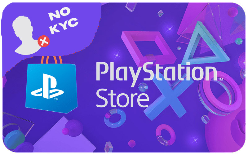PlayStation Store wallet card displayed with crypto virtual card